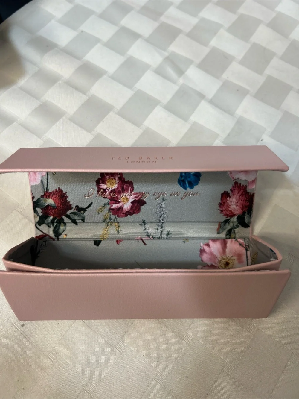 Ted Baker Pale Pink Leather Glasses Case